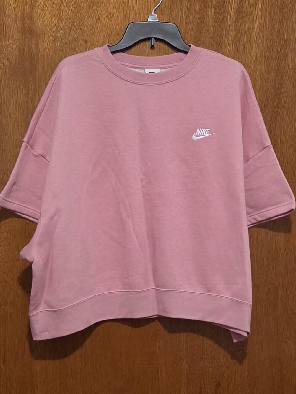 NWT Nike Women's Pink Short Sleeve Sweatshirt Size XXL